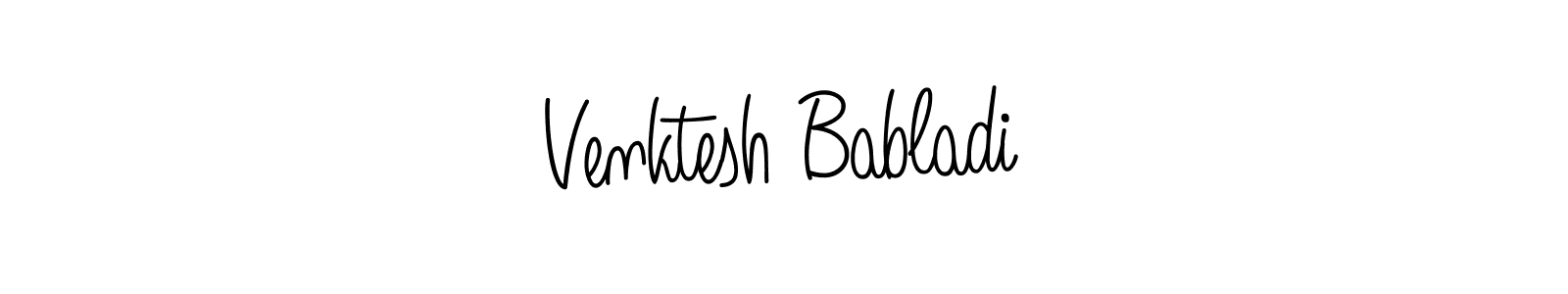 How to make Venktesh Babladi name signature. Use Angelique-Rose-font-FFP style for creating short signs online. This is the latest handwritten sign. Venktesh Babladi signature style 5 images and pictures png