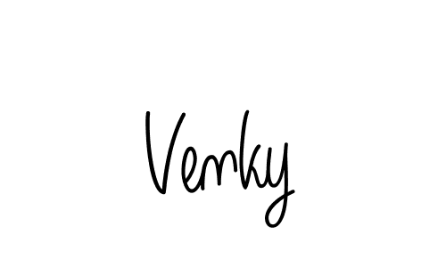 How to Draw Venky signature style? Angelique-Rose-font-FFP is a latest design signature styles for name Venky. Venky signature style 5 images and pictures png