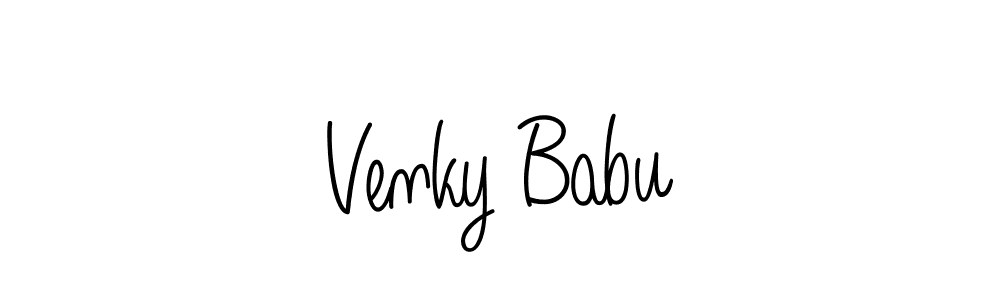 You should practise on your own different ways (Angelique-Rose-font-FFP) to write your name (Venky Babu) in signature. don't let someone else do it for you. Venky Babu signature style 5 images and pictures png