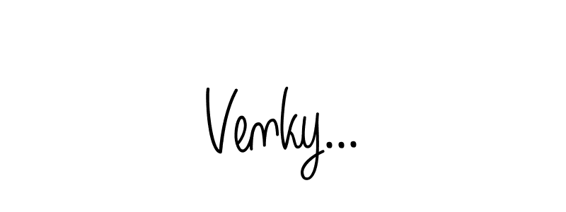 Make a beautiful signature design for name Venky.... With this signature (Angelique-Rose-font-FFP) style, you can create a handwritten signature for free. Venky... signature style 5 images and pictures png