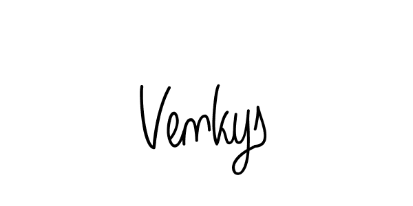 You should practise on your own different ways (Angelique-Rose-font-FFP) to write your name (Venkys) in signature. don't let someone else do it for you. Venkys signature style 5 images and pictures png