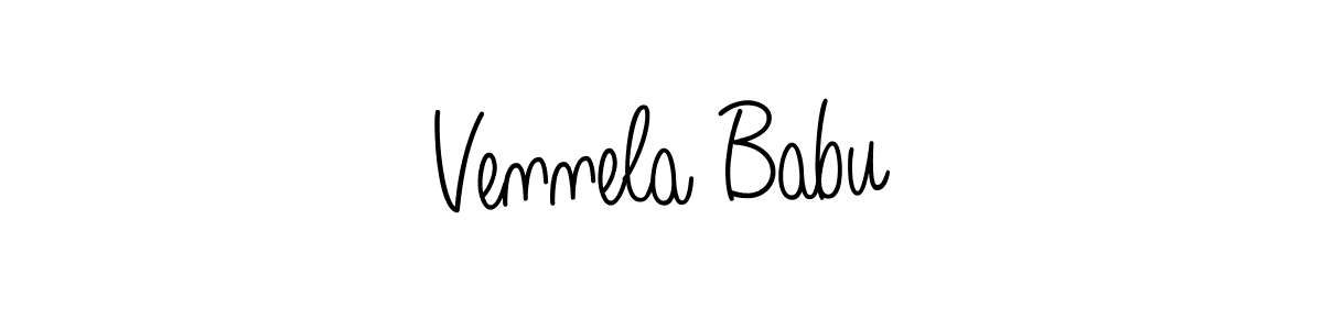 Also we have Vennela Babu name is the best signature style. Create professional handwritten signature collection using Angelique-Rose-font-FFP autograph style. Vennela Babu signature style 5 images and pictures png