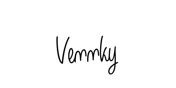 Create a beautiful signature design for name Vennky. With this signature (Angelique-Rose-font-FFP) fonts, you can make a handwritten signature for free. Vennky signature style 5 images and pictures png