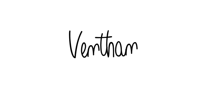 Design your own signature with our free online signature maker. With this signature software, you can create a handwritten (Angelique-Rose-font-FFP) signature for name Venthan. Venthan signature style 5 images and pictures png