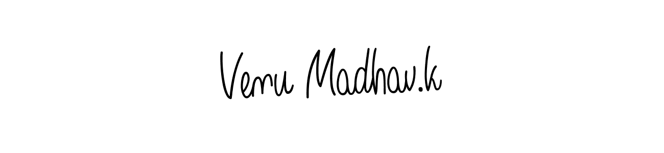Also we have Venu Madhav.k name is the best signature style. Create professional handwritten signature collection using Angelique-Rose-font-FFP autograph style. Venu Madhav.k signature style 5 images and pictures png