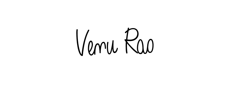 The best way (Angelique-Rose-font-FFP) to make a short signature is to pick only two or three words in your name. The name Venu Rao include a total of six letters. For converting this name. Venu Rao signature style 5 images and pictures png