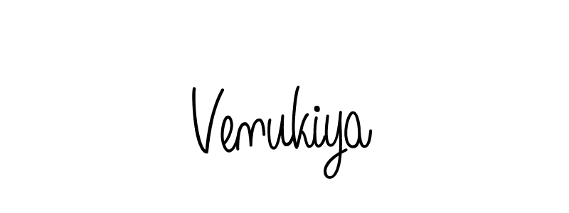 Venukiya stylish signature style. Best Handwritten Sign (Angelique-Rose-font-FFP) for my name. Handwritten Signature Collection Ideas for my name Venukiya. Venukiya signature style 5 images and pictures png