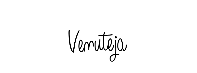 Make a beautiful signature design for name Venuteja. With this signature (Angelique-Rose-font-FFP) style, you can create a handwritten signature for free. Venuteja signature style 5 images and pictures png