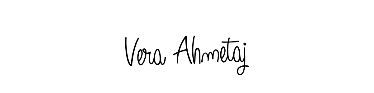 Make a beautiful signature design for name Vera Ahmetaj. With this signature (Angelique-Rose-font-FFP) style, you can create a handwritten signature for free. Vera Ahmetaj signature style 5 images and pictures png