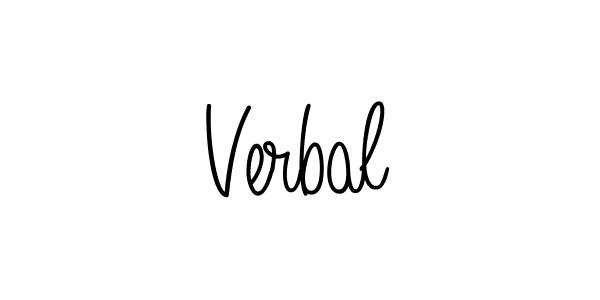Use a signature maker to create a handwritten signature online. With this signature software, you can design (Angelique-Rose-font-FFP) your own signature for name Verbal. Verbal signature style 5 images and pictures png