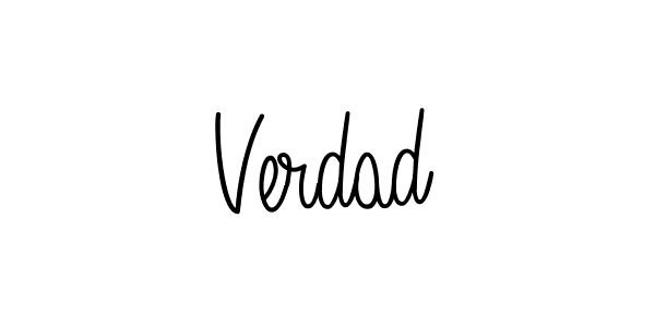 Use a signature maker to create a handwritten signature online. With this signature software, you can design (Angelique-Rose-font-FFP) your own signature for name Verdad. Verdad signature style 5 images and pictures png