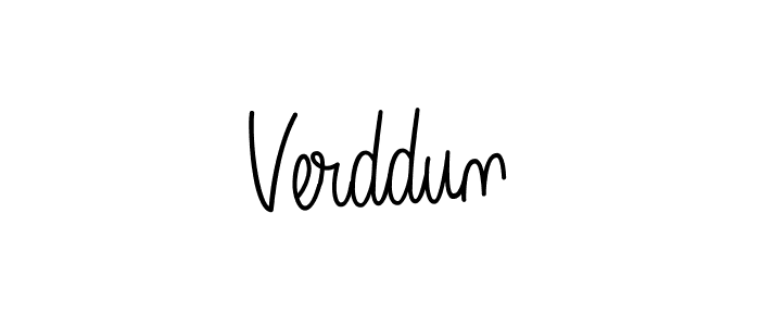 Use a signature maker to create a handwritten signature online. With this signature software, you can design (Angelique-Rose-font-FFP) your own signature for name Verddun. Verddun signature style 5 images and pictures png