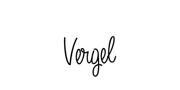 Use a signature maker to create a handwritten signature online. With this signature software, you can design (Angelique-Rose-font-FFP) your own signature for name Vergel. Vergel signature style 5 images and pictures png