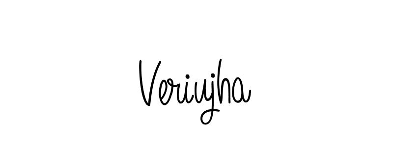 The best way (Angelique-Rose-font-FFP) to make a short signature is to pick only two or three words in your name. The name Veriujha include a total of six letters. For converting this name. Veriujha signature style 5 images and pictures png