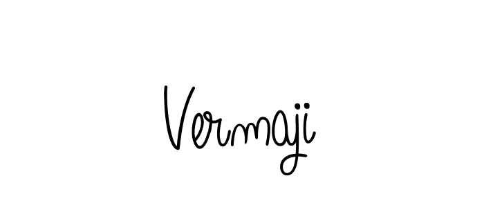 How to make Vermaji name signature. Use Angelique-Rose-font-FFP style for creating short signs online. This is the latest handwritten sign. Vermaji signature style 5 images and pictures png