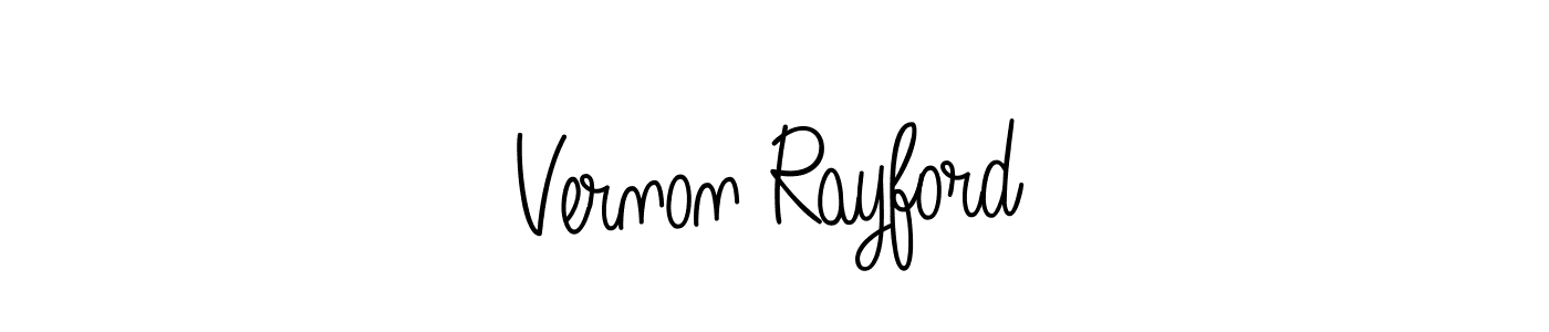 You should practise on your own different ways (Angelique-Rose-font-FFP) to write your name (Vernon Rayford) in signature. don't let someone else do it for you. Vernon Rayford signature style 5 images and pictures png