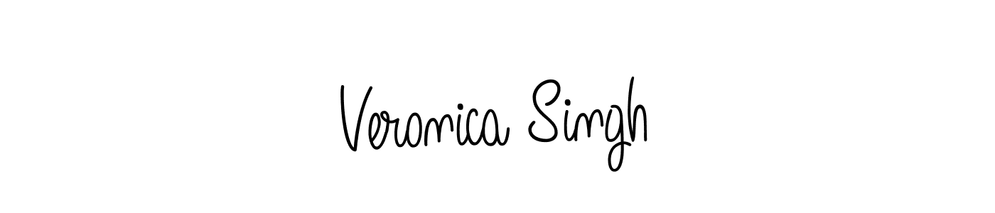 How to make Veronica Singh name signature. Use Angelique-Rose-font-FFP style for creating short signs online. This is the latest handwritten sign. Veronica Singh signature style 5 images and pictures png