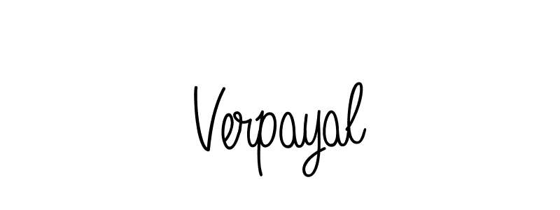 Use a signature maker to create a handwritten signature online. With this signature software, you can design (Angelique-Rose-font-FFP) your own signature for name Verpayal. Verpayal signature style 5 images and pictures png