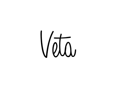 Make a beautiful signature design for name Veta. With this signature (Angelique-Rose-font-FFP) style, you can create a handwritten signature for free. Veta signature style 5 images and pictures png