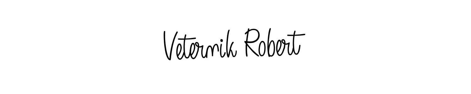 Design your own signature with our free online signature maker. With this signature software, you can create a handwritten (Angelique-Rose-font-FFP) signature for name Veternik Robert. Veternik Robert signature style 5 images and pictures png