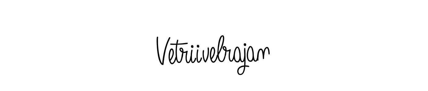 The best way (Angelique-Rose-font-FFP) to make a short signature is to pick only two or three words in your name. The name Vetriivelrajan include a total of six letters. For converting this name. Vetriivelrajan signature style 5 images and pictures png
