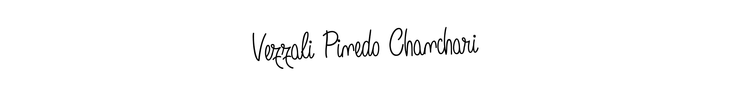 Create a beautiful signature design for name Vezzali Pinedo Chanchari. With this signature (Angelique-Rose-font-FFP) fonts, you can make a handwritten signature for free. Vezzali Pinedo Chanchari signature style 5 images and pictures png