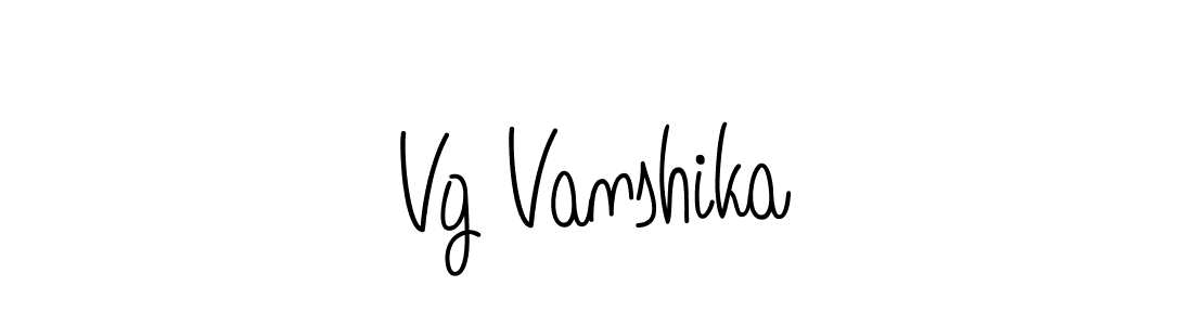 You should practise on your own different ways (Angelique-Rose-font-FFP) to write your name (Vg Vanshika) in signature. don't let someone else do it for you. Vg Vanshika signature style 5 images and pictures png