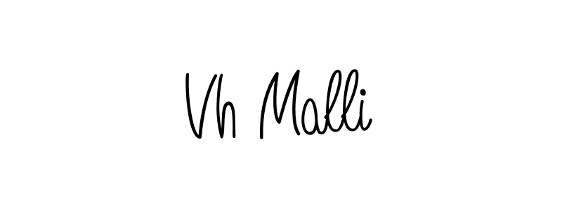 Make a beautiful signature design for name Vh Malli. With this signature (Angelique-Rose-font-FFP) style, you can create a handwritten signature for free. Vh Malli signature style 5 images and pictures png