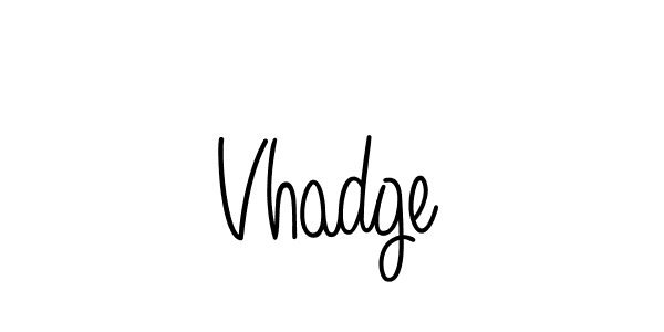 Vhadge stylish signature style. Best Handwritten Sign (Angelique-Rose-font-FFP) for my name. Handwritten Signature Collection Ideas for my name Vhadge. Vhadge signature style 5 images and pictures png