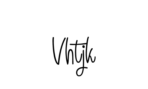 Make a beautiful signature design for name Vhtjk. With this signature (Angelique-Rose-font-FFP) style, you can create a handwritten signature for free. Vhtjk signature style 5 images and pictures png