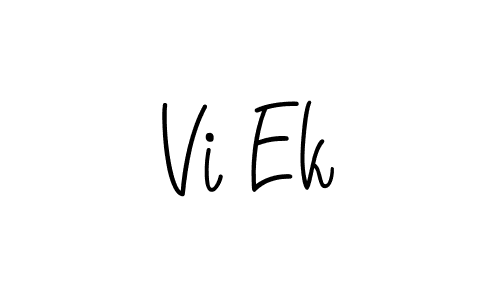 The best way (Angelique-Rose-font-FFP) to make a short signature is to pick only two or three words in your name. The name Vi Ek include a total of six letters. For converting this name. Vi Ek signature style 5 images and pictures png