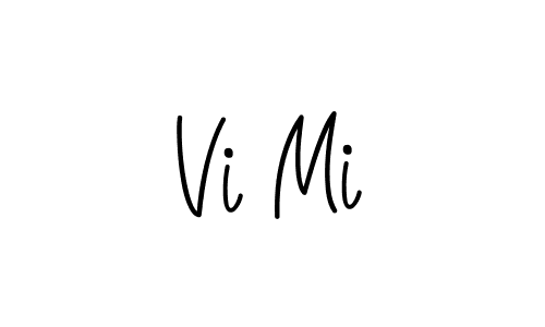 if you are searching for the best signature style for your name Vi Mi. so please give up your signature search. here we have designed multiple signature styles  using Angelique-Rose-font-FFP. Vi Mi signature style 5 images and pictures png