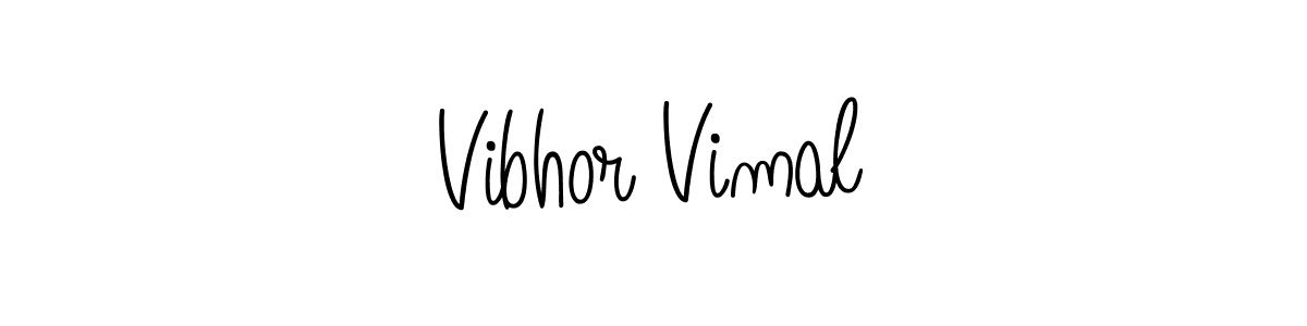 Use a signature maker to create a handwritten signature online. With this signature software, you can design (Angelique-Rose-font-FFP) your own signature for name Vibhor Vimal. Vibhor Vimal signature style 5 images and pictures png