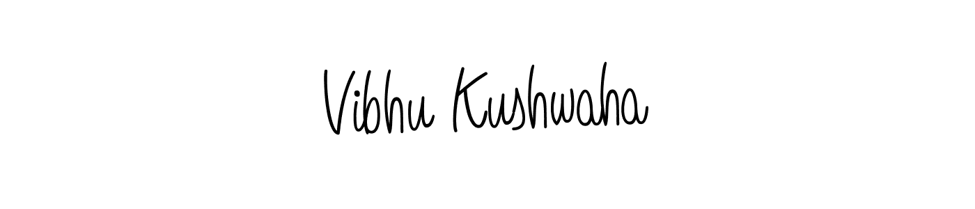 Vibhu Kushwaha stylish signature style. Best Handwritten Sign (Angelique-Rose-font-FFP) for my name. Handwritten Signature Collection Ideas for my name Vibhu Kushwaha. Vibhu Kushwaha signature style 5 images and pictures png
