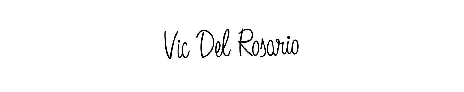 Vic Del Rosario stylish signature style. Best Handwritten Sign (Angelique-Rose-font-FFP) for my name. Handwritten Signature Collection Ideas for my name Vic Del Rosario. Vic Del Rosario signature style 5 images and pictures png