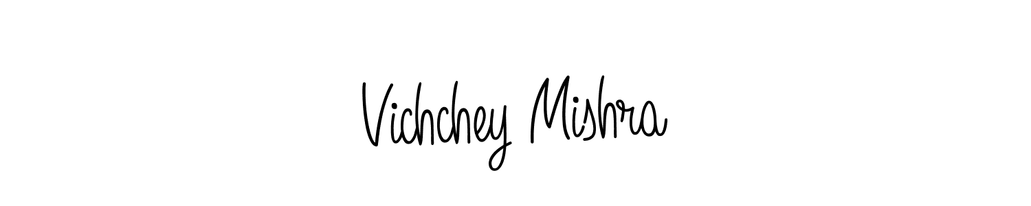 Make a beautiful signature design for name Vichchey Mishra. With this signature (Angelique-Rose-font-FFP) style, you can create a handwritten signature for free. Vichchey Mishra signature style 5 images and pictures png