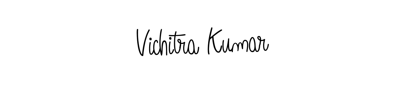 How to make Vichitra Kumar name signature. Use Angelique-Rose-font-FFP style for creating short signs online. This is the latest handwritten sign. Vichitra Kumar signature style 5 images and pictures png