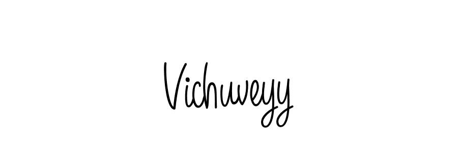 You should practise on your own different ways (Angelique-Rose-font-FFP) to write your name (Vichuveyy) in signature. don't let someone else do it for you. Vichuveyy signature style 5 images and pictures png