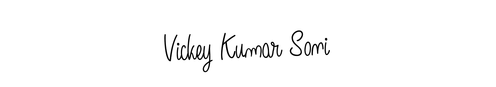 Make a beautiful signature design for name Vickey Kumar Soni. With this signature (Angelique-Rose-font-FFP) style, you can create a handwritten signature for free. Vickey Kumar Soni signature style 5 images and pictures png