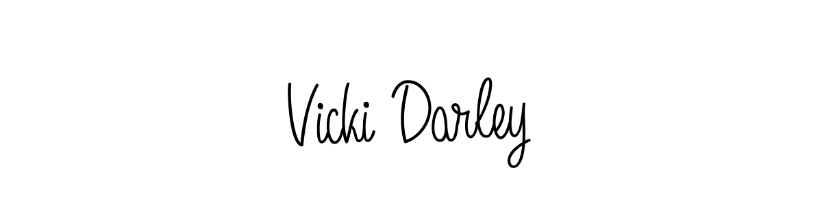 Also You can easily find your signature by using the search form. We will create Vicki Darley name handwritten signature images for you free of cost using Angelique-Rose-font-FFP sign style. Vicki Darley signature style 5 images and pictures png