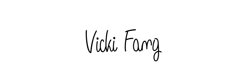 Make a beautiful signature design for name Vicki Fang. With this signature (Angelique-Rose-font-FFP) style, you can create a handwritten signature for free. Vicki Fang signature style 5 images and pictures png