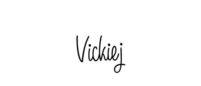 Once you've used our free online signature maker to create your best signature Angelique-Rose-font-FFP style, it's time to enjoy all of the benefits that Vickiej name signing documents. Vickiej signature style 5 images and pictures png
