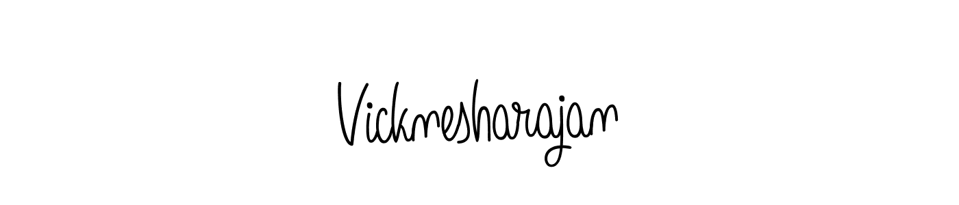 Make a beautiful signature design for name Vicknesharajan. With this signature (Angelique-Rose-font-FFP) style, you can create a handwritten signature for free. Vicknesharajan signature style 5 images and pictures png