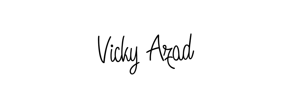 Use a signature maker to create a handwritten signature online. With this signature software, you can design (Angelique-Rose-font-FFP) your own signature for name Vicky Azad. Vicky Azad signature style 5 images and pictures png