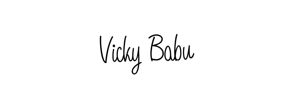 Also we have Vicky Babu name is the best signature style. Create professional handwritten signature collection using Angelique-Rose-font-FFP autograph style. Vicky Babu signature style 5 images and pictures png