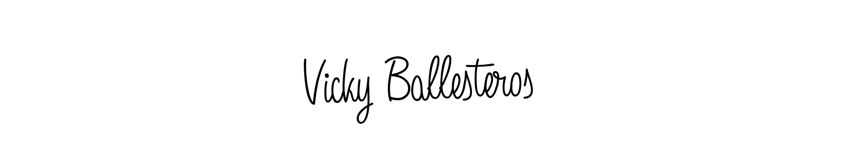 Create a beautiful signature design for name Vicky Ballesteros. With this signature (Angelique-Rose-font-FFP) fonts, you can make a handwritten signature for free. Vicky Ballesteros signature style 5 images and pictures png