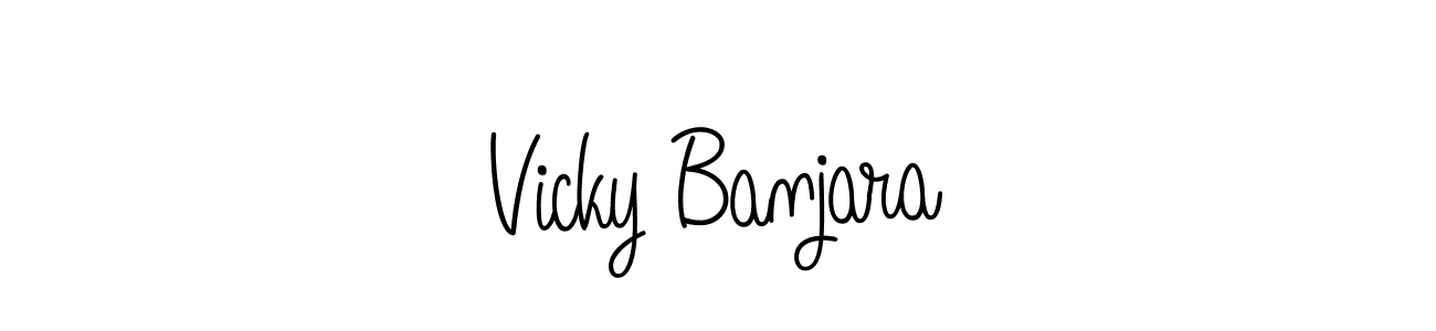 Also we have Vicky Banjara name is the best signature style. Create professional handwritten signature collection using Angelique-Rose-font-FFP autograph style. Vicky Banjara signature style 5 images and pictures png