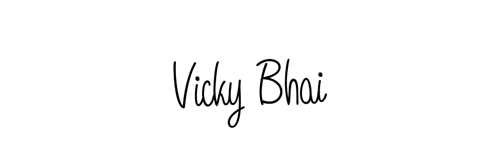Make a beautiful signature design for name Vicky Bhai. With this signature (Angelique-Rose-font-FFP) style, you can create a handwritten signature for free. Vicky Bhai signature style 5 images and pictures png