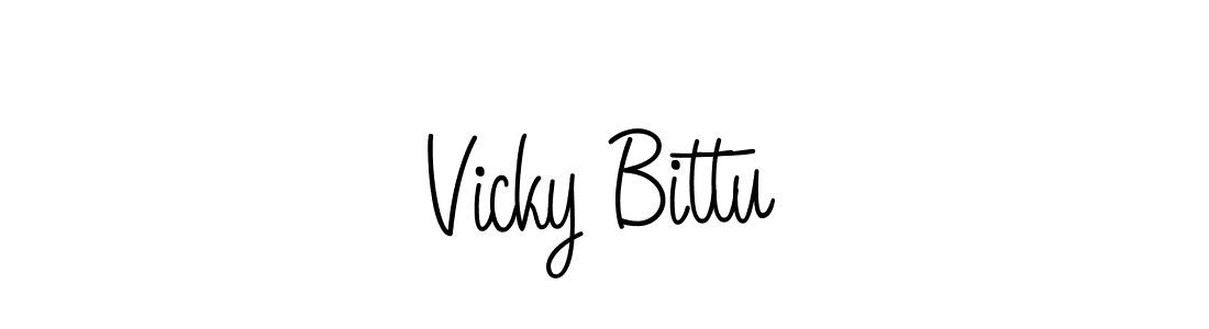 Design your own signature with our free online signature maker. With this signature software, you can create a handwritten (Angelique-Rose-font-FFP) signature for name Vicky Bittu. Vicky Bittu signature style 5 images and pictures png