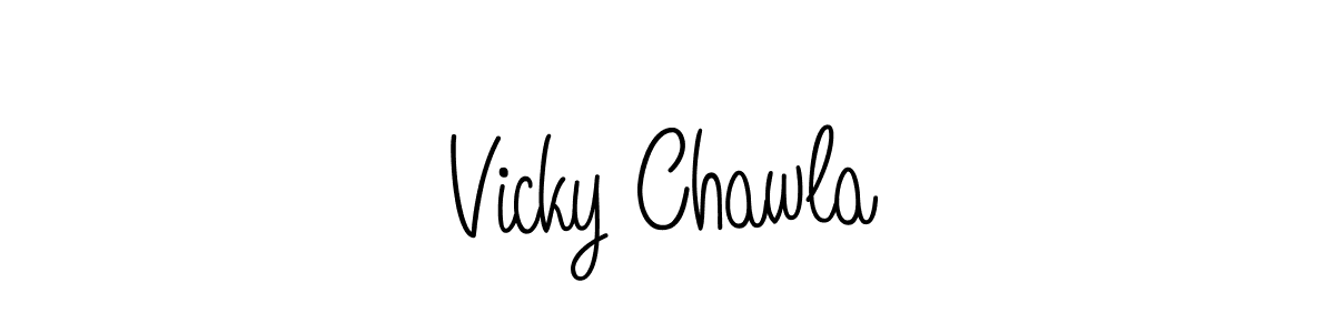 How to make Vicky Chawla signature? Angelique-Rose-font-FFP is a professional autograph style. Create handwritten signature for Vicky Chawla name. Vicky Chawla signature style 5 images and pictures png